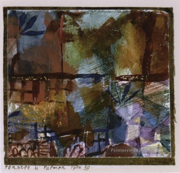 Fenêtres et palmiers Paul Klee Peinture à l'huile